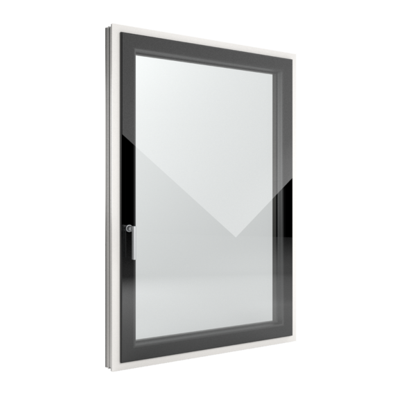 FIN-Window Slim-line Cristal 77+8 Aluminium-Kunststoff