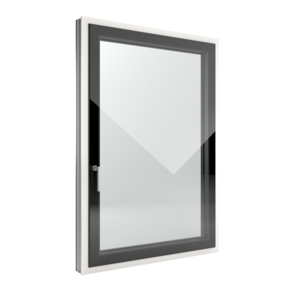 FIN-Window Slim-line Cristal N 90+8 Aluminium-Kunststoff