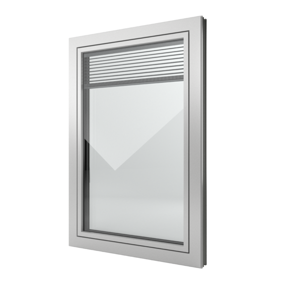 FIN-Window Slim-line Twin 77+8 Aluminium-Kunststoff