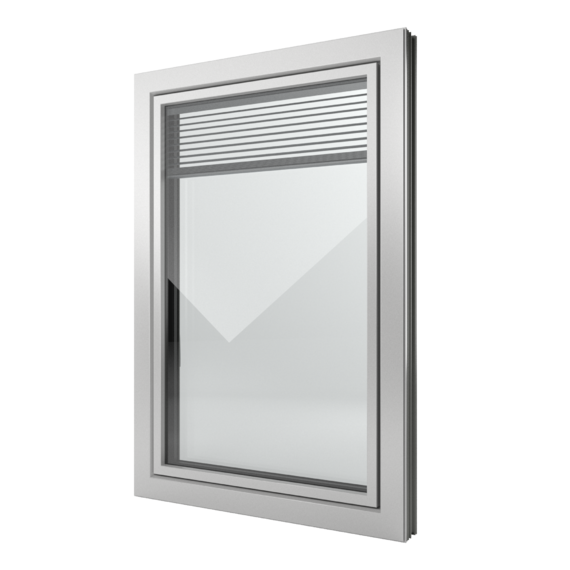 FIN-Window Slim-line Twin C 90+8 Aluminium-Kunststoff