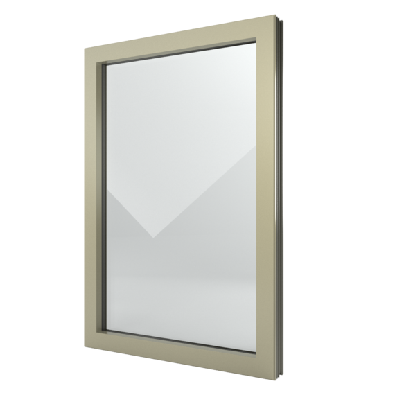 FIN-Window Châssis fixes N 90+8 Aluminium-PVC