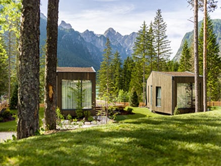 Skyview Chalets op Camping Toblacher See