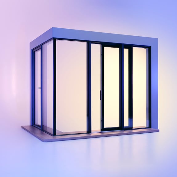 Glasgevels voor grote glasoppervlakken.